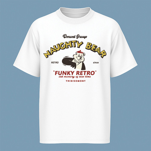 تیشرت آستین کوتاه مردانه مدل وینتیج پوستر خرس کد C98