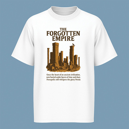 تیشرت آستین کوتاه مردانه مدل تخت جمشید کد c15