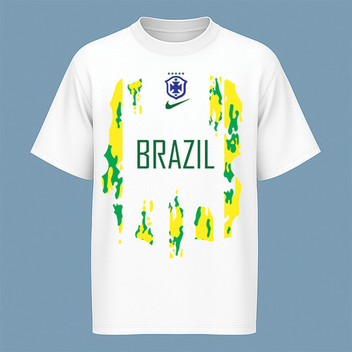 تیشرت آستین کوتاه مردانه مدل کیت برزیل کد V15