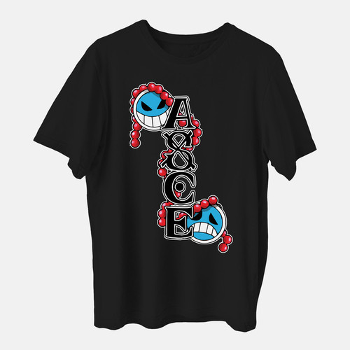 تی شرت آستین کوتاه مردانه مدل انیمه وان پیس ایس anm440