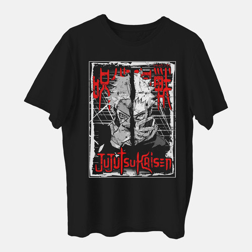 تی شرت آستین کوتاه مردانه مدل انیمه ای جوجوتسوکایسن anm495