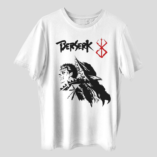 تی شرت آستین کوتاه مردانه مدل انیمه برزرک شخصیت گاتس کد anm393