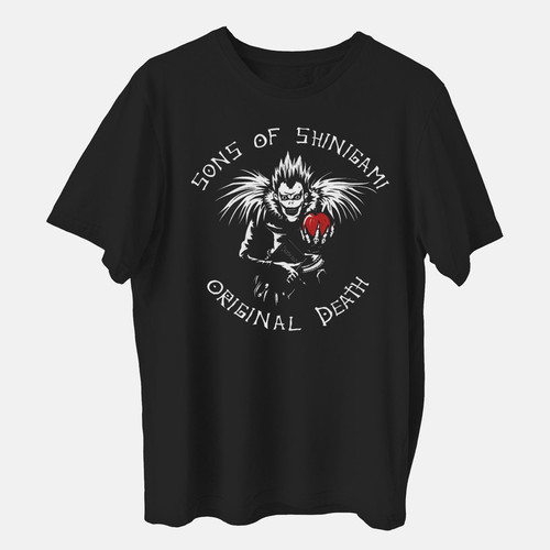 تی شرت آستین کوتاه مردانه مدل انیمه ای دث نوت