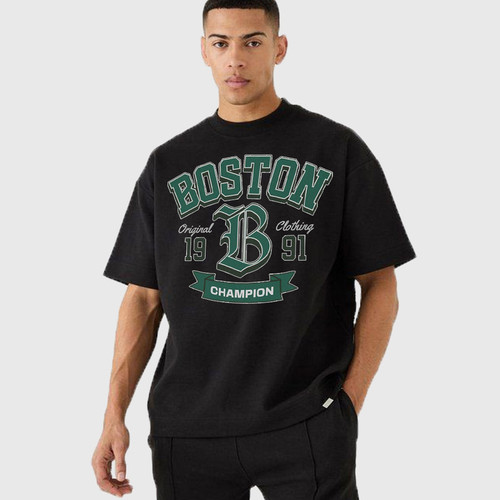 تی شرت آستین کوتاه مردانه مدل NBA تیم بسکتبال بوستون mo509