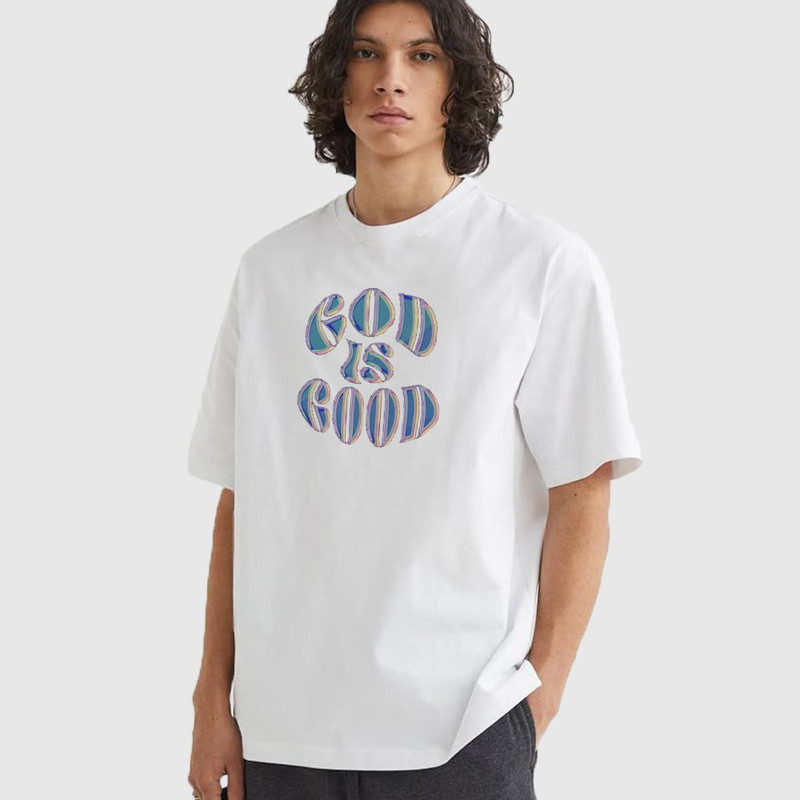 تی شرت آستین کوتاه مدل god is good mo380