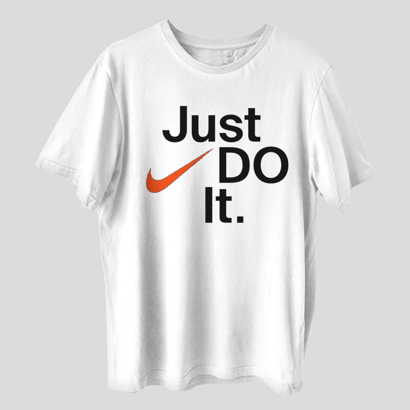 تی شرت آستین کوتاه مدل ساده فقط انجامش بده just di it کد mo220
