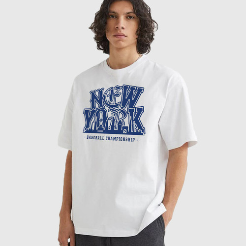 تی شرت آستین کوتاه مردانه مدل نیویورک اسپرت مناسب جوانان mo507