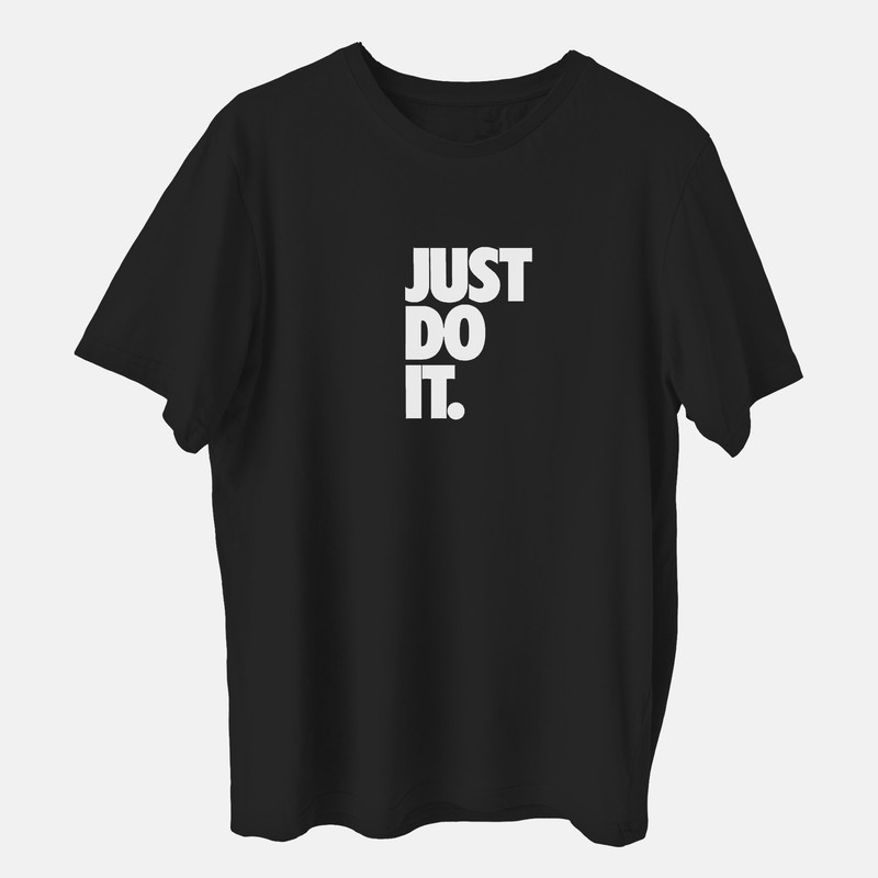 تی شرت آستین کوتاه مدل ساده just do it فقط انجام بده mo218