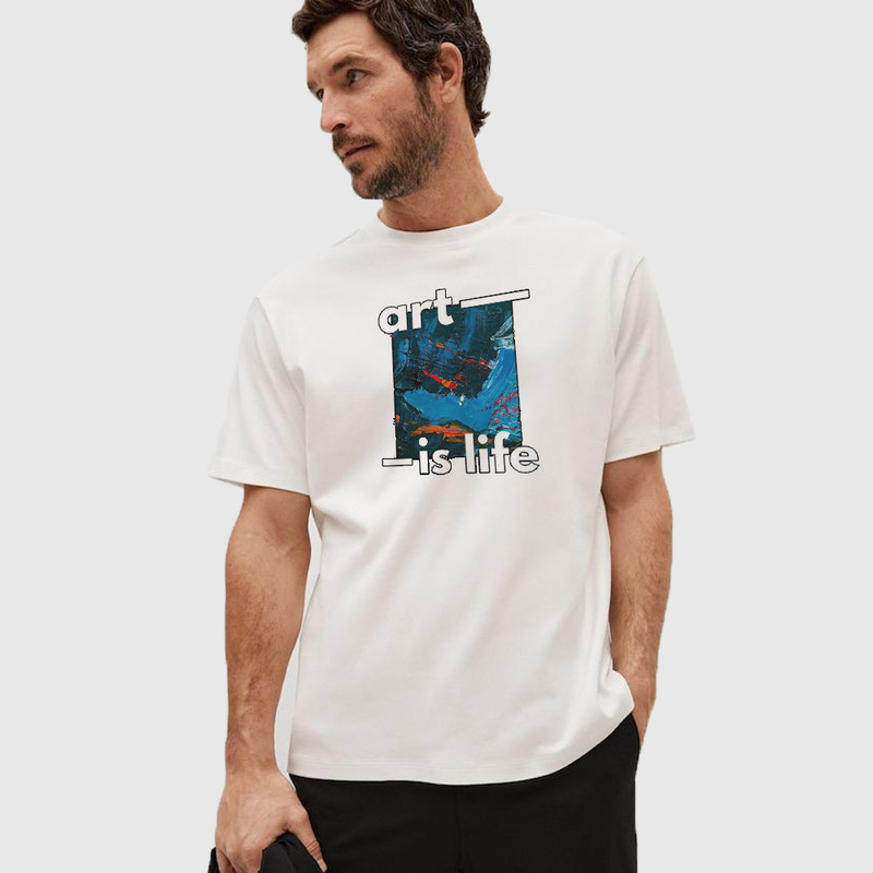 تی شرت آستین کوتاه مدل art is life هنر زندگی است اسپرت z462