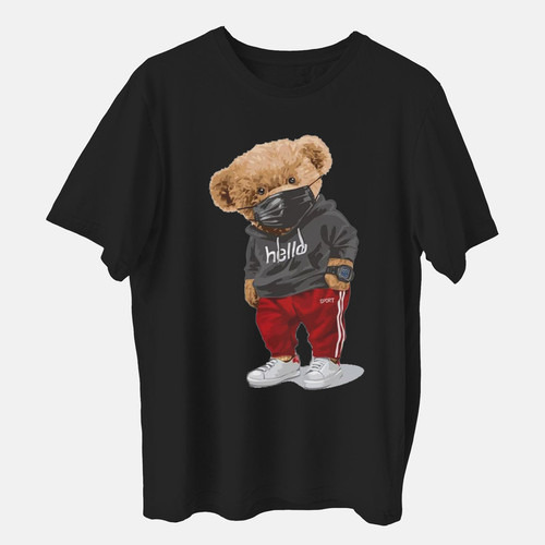 تی شرت آستین کوتاه مردانه مدل خرس تدی کد mo101