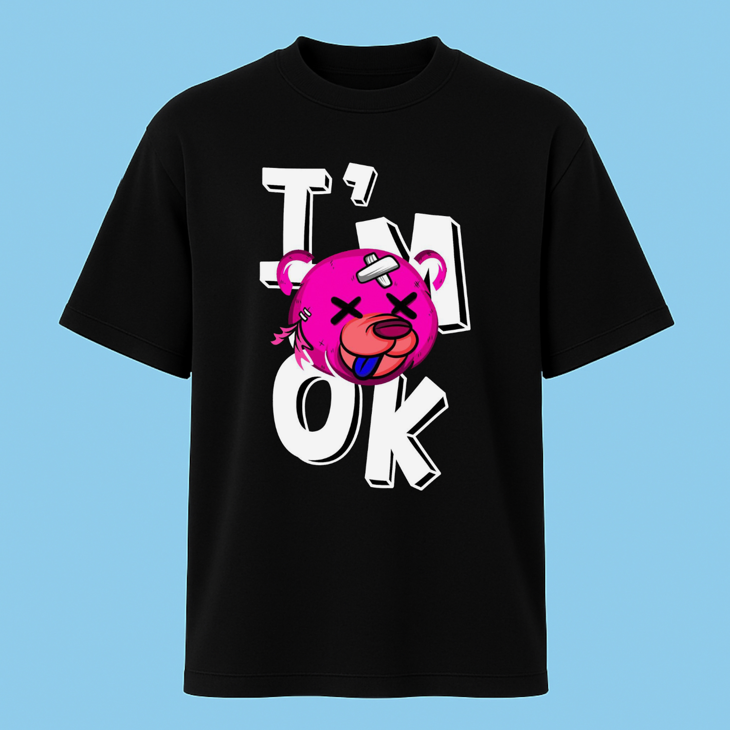 تی شرت آستین کوتاه مدل خرس تدی im ok کد mo224